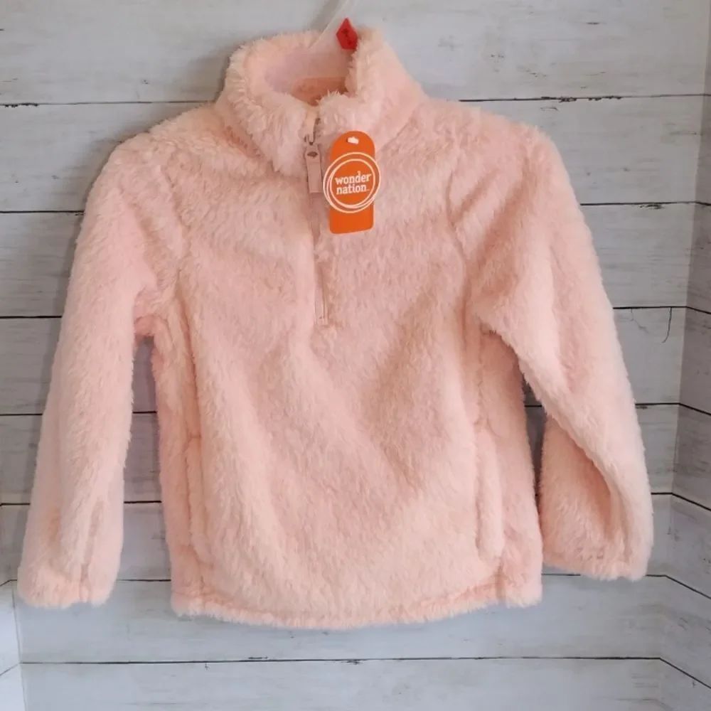 Girls Fuzzy Pullover Jacket Coat Top